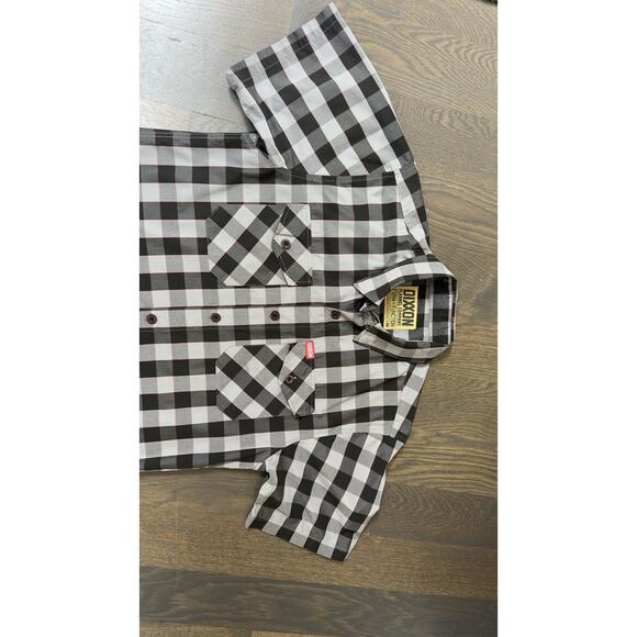 Dixxon Shirt Form and Function Bamboo Blend‎ Short Sleeve Plaid Gray S - Picture 2 of 3